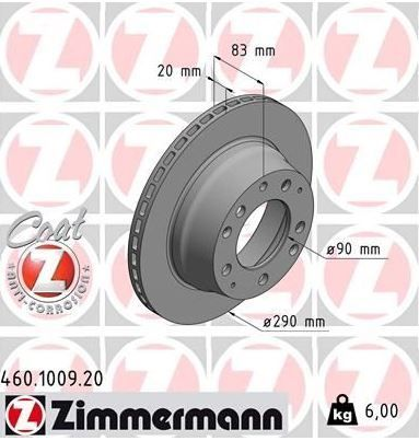460.1009.20 Scheibenbremse hinten für Porsche 911